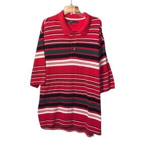 Sean John Men’s Sz XXL Polo Shirt Red Striped